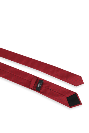 Textured Silk Tie in Red BOSS