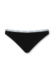 תחתוני בגד ים שחורים עם רצועת לוגוטייפ CALVIN KLEIN