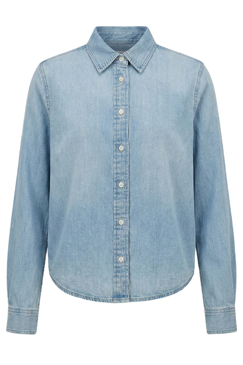 חולצת ג'ינס מכופתרת קרופ CALVIN KLEIN