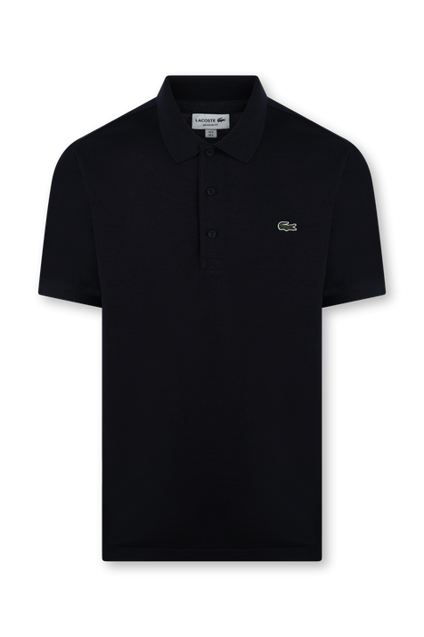 חולצת פולו שחורה עם לוגו LACOSTE