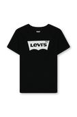 גילאי 4-7 חולצת טי קצרה שחורה עם לוגו LEVI`S KIDS