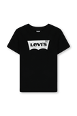 גילאי 4-7 חולצת טי קצרה שחורה עם לוגו LEVI`S KIDS