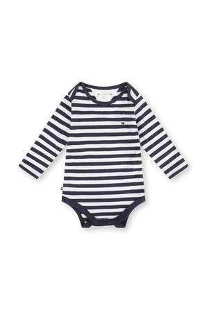 גילאי 6-24 חודשים שלישיית בגדי גוף ארוכים בגווני כחול, ורוד ולבן TOMMY HILFIGER KIDS