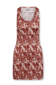 שמלת מיני צמודה בהדפס פרחוני GANNI