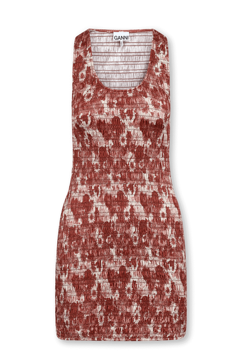 שמלת מיני צמודה בהדפס פרחוני GANNI
