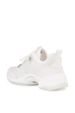 Sparks Mixed Media Trainers in White MICHAEL KORS