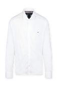 חולצה מכופתרת סלים לבנה מכותנה TOMMY HILFIGER