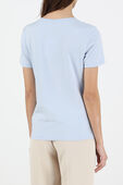 תמונת דוגמן אחורית של Essential Crew Neck Logo T-Shirt in Light Blue