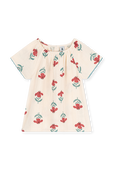חולצה קצרה פרחונית פרחונית - גילאי 6-12 PETIT BATEAU