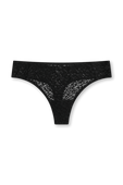 תמונה אחורית של Inviswear Mid Rise Thong Lace 3P