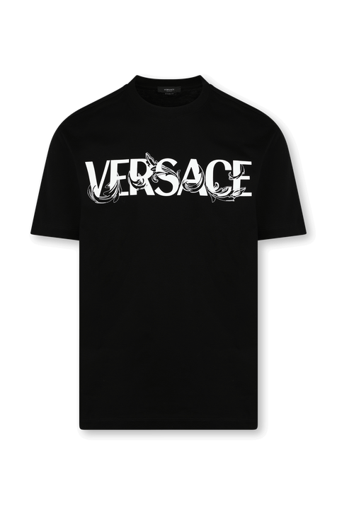 חולצת טי מכותנה עם לוגו VERSACE