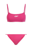 תמונה קידמית של Logo Print Bikini Set In Pink