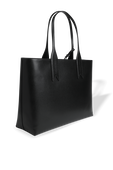 תמונה אחורית של Armani Logo Shopping Bag in Black