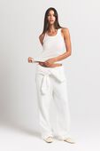 תמונת דוגמן קידמית של COTTON FLEECE CLASSIC STRAIGHT LEG PANT