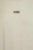 חולצת טי עם לוגו פאץ' ועיטורי פסים BOSS