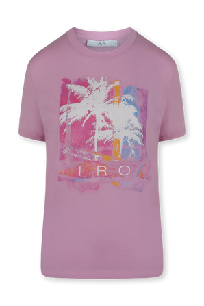 חולצת טי עם הדפס טרופי בגוון סגול IRO