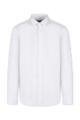 חולצה מכופתרת לבנה ארוכה מכותנה BOSS