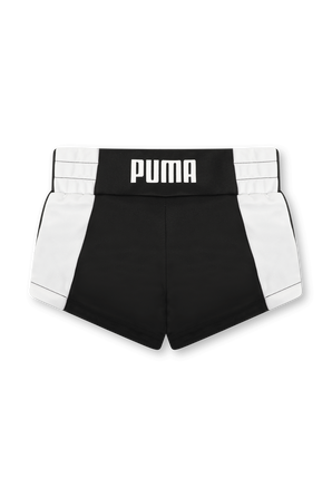 גילאי 4-16 מכנסי ריצה קצרים בגווני שחור ולבן PUMA KIDS
