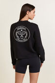 תמונת דוגמן אחורית של Cotton French Terry Crewneck Tennis Club