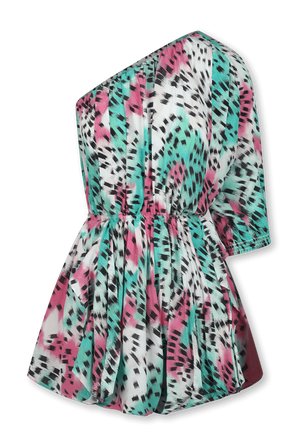 שמלת מיני אסימטרית צבעונית IRO