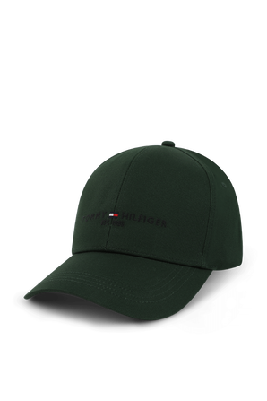 כובע בייסבול ירוק עם לוגו רקום TOMMY HILFIGER