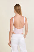 תמונת דוגמן אחורית של Nulu Mesh Scoop Back Sleeveless Bodysuit