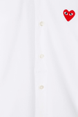 גילאי 2-6 חולצת כפתורים עם לוגו לב באדום COMME des GARCONS KIDS