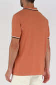 חולצת פולו כתומה עם לוגו רקום FRED PERRY