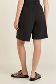 תמונת דוגמן אחורית של Stretch Woven Relaxed-Fit High-Rise Short 9 ''