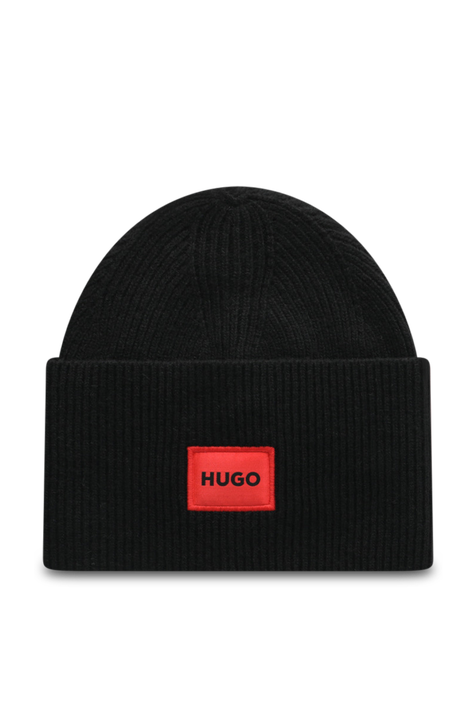 כובע גרב סרוג עם לוגו HUGO