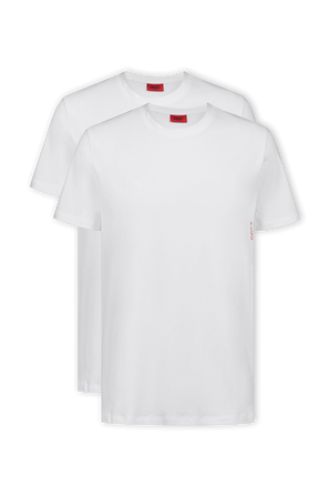 2 Pack Cotton Shirt in White HUGO