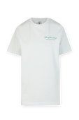 חולצת טי לבנה עם הדפס ממותג SPORTY & RICH