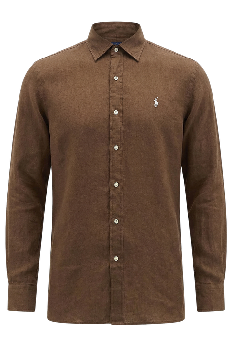 חולצה מכופתרת ארוכה מפשתן POLO RALPH LAUREN