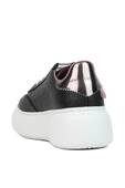תמונה אחורית של Classic Pink Heel Trainers in Black
