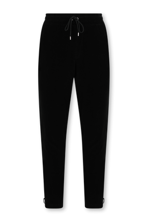 מכנסי טרנינג ארוכים עם לוגו אחורי בגוון שחור MONCLER