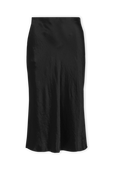 חצאית מידי סאטן בגוון שחור VINCE