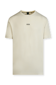 חולצת טי עם לוגו פאץ' ועיטורי פסים BOSS