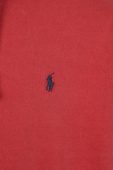 סווטשריט קפוצ'ון משובץ עם לוגו צידי בגוון אדום POLO RALPH LAUREN