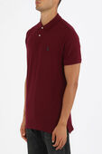 Short Sleeve 2 Buttons Polo Shirt in Wine Red POLO RALPH LAUREN