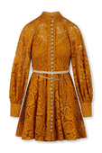 שמלת מיני אנקה עם תחרה ZIMMERMANN
