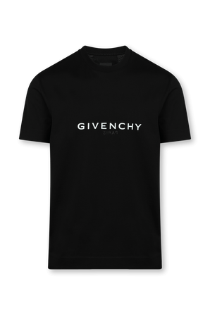 חולצת טי סלים עם לוגו מראה בצבע שחור GIVENCHY