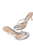 Calypso Heels in Silver GIANVITO ROSSI