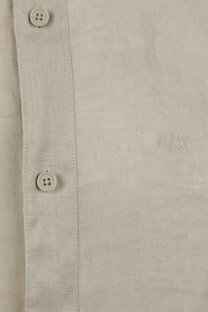 חולצת פשתן קצרה בגוון בז' ARMANI EXCHANGE