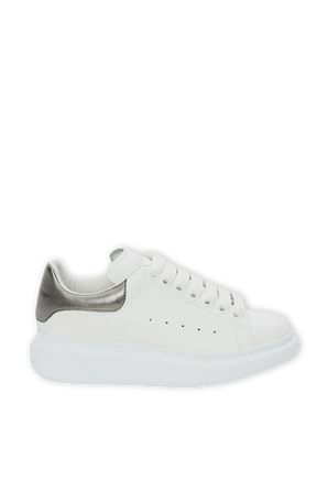 Oversized Sneakers in White and Silver ALEXANDER MCQUEEN