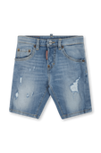 גילאי 4-16 מכנסי גינס בהירים עם שפשופים DSQUARED2 KIDS
