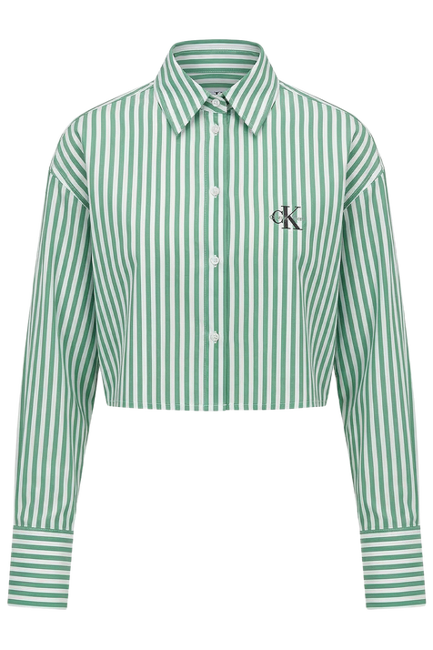 חולצה מכופתרת קרופ CALVIN KLEIN