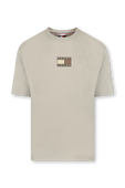 חולצת טי אפורה עם הדפס לוגו TOMMY HILFIGER
