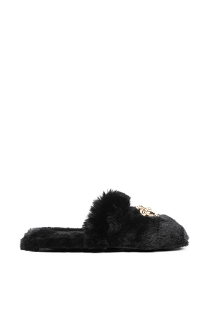 נעלי בית פרוותיות בצבע שחור VERSACE 
