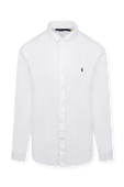 חולצת כפתורים לבנה מפשתן POLO RALPH LAUREN