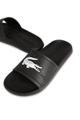 Croco Slides In Black And White LACOSTE